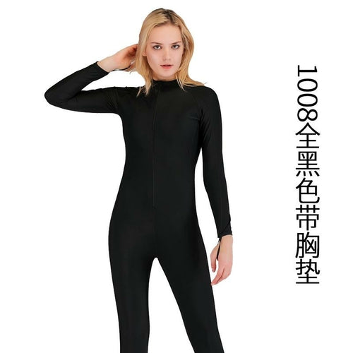 Women Design One Piece Long-sleeve Surfing Bodysuit Sun Protection