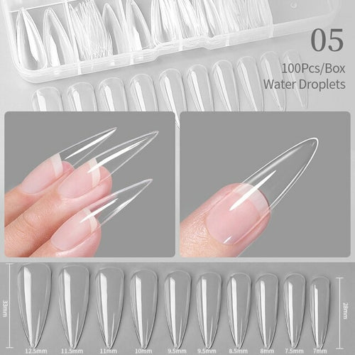 120pcs False Full Nail Tips Quick Building Mold Tips Nail Dual Forms