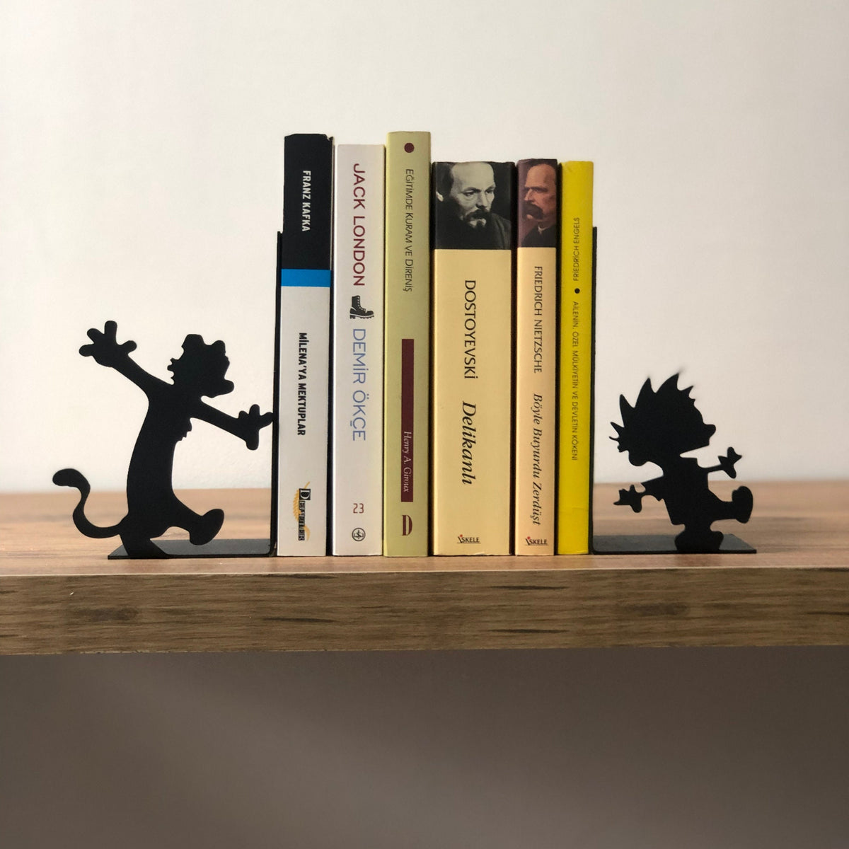 Unique Calvin and Hobbes Metal Bookends, Calvin Bookend, Hobbes Bookend, Decorative Bookends, Shelf Decor, Bookends, Calvin and Hobbes