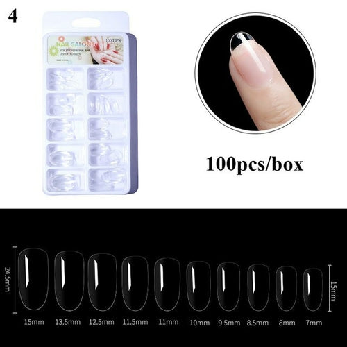 Acrylic Nail Tips C Half Cover 100PCS Ballerina Fake Nail Coffin