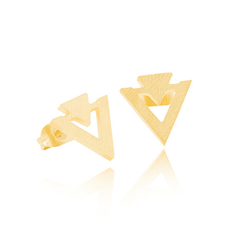 Arrow Double Triangle Ear Stud Earrings Bijuteria