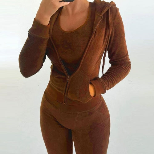 Cropped Jacket Tracksuit Two Piece Set Elegant 2 Pieces Sets Women