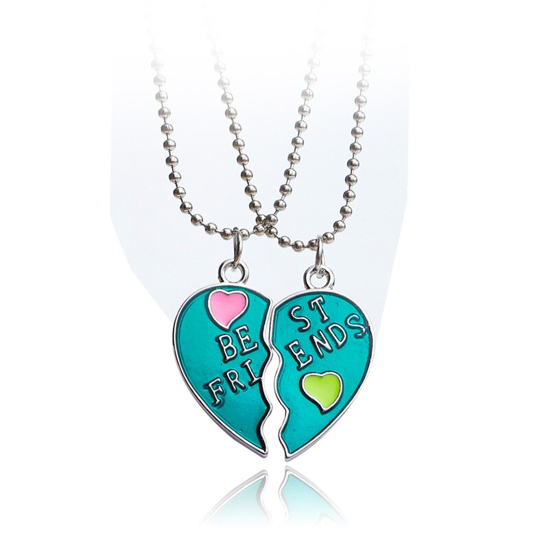 Fashion Best Friends Broken Heart Pendant Necklace Fashion 2pcs/set