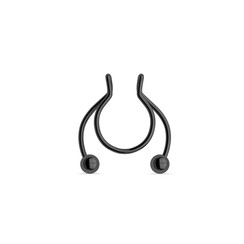 1pcs U Shape Nose Clip Fake Ring Septum No Piercing Lip Rings 3 Colors Stainless Steel Horseshoe Women Body Jewelry