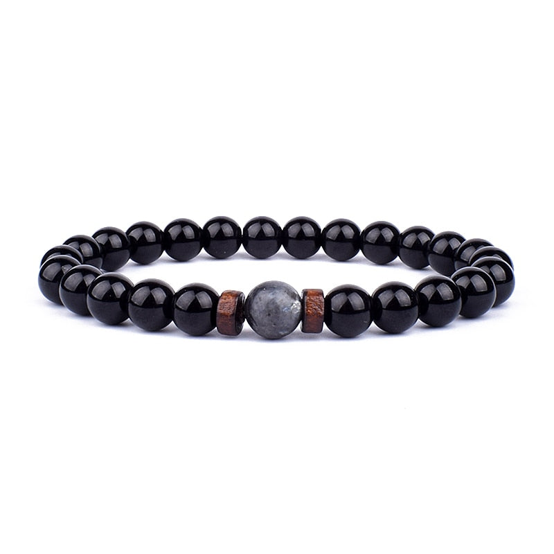 Volcanic Stone Bracelet Lava Wooden 8mm Beads Bracelet Tibetan Buddha Wrist Chain Jewelry Gift Bracelets