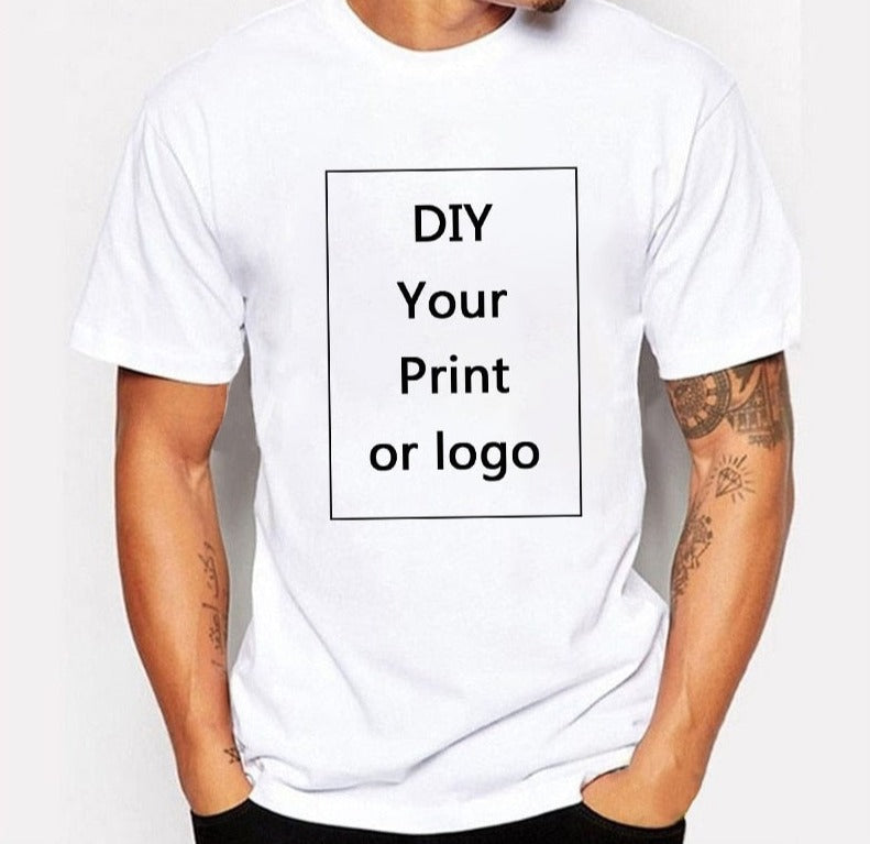 Customized Printed Leisure T Shirt Harajuku Women Tee DIY Your Like Photo Or Logo White T-shirt Fashion Custom Mens Tops Tshirt