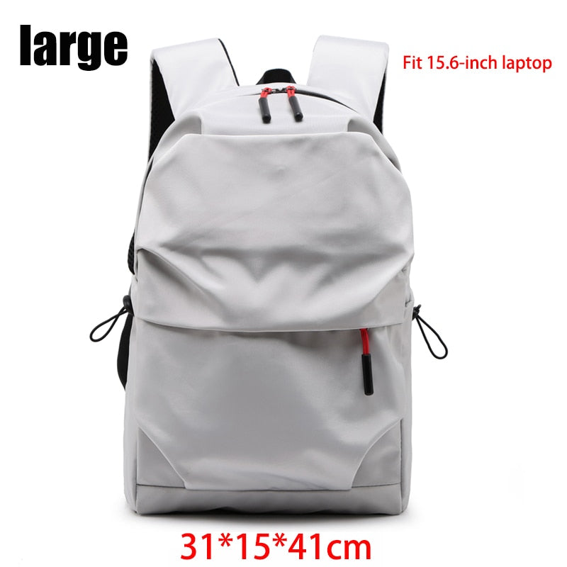 Multifunction Waterproof Backpack Men Luxury Student School Bags Notebook Backpacks Casual Pleated 15.6 Inch Laptop Bag For Men