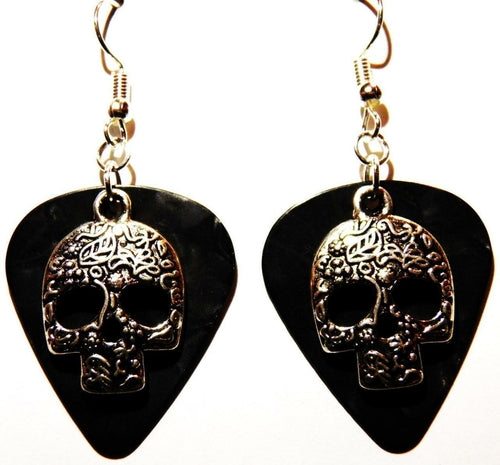 Handmade Guitar Pick Earrings | Sugarskulls