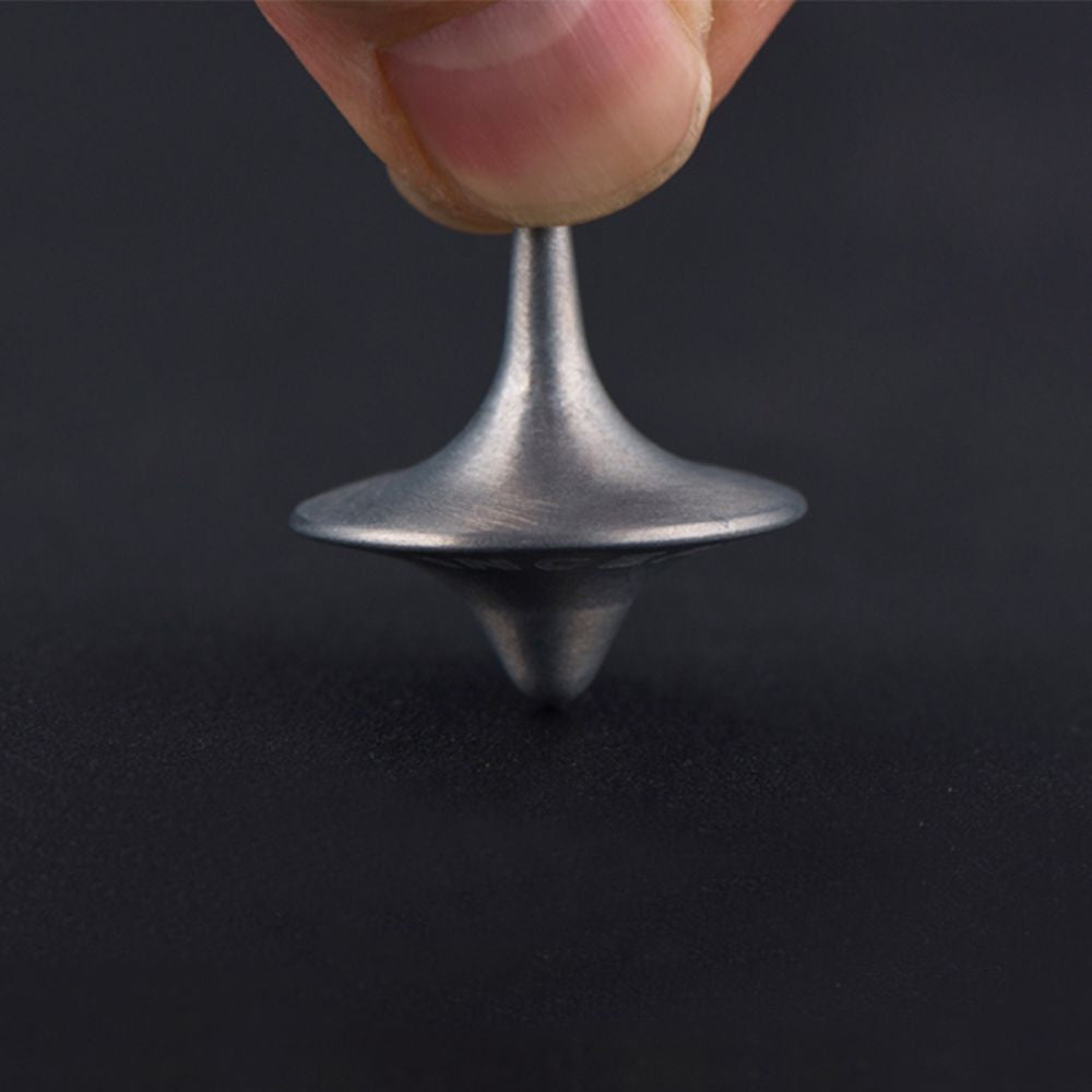 Metal Gyro Great Accurate Silver Spinning Top Hot Movie Totem Print Spinning Top