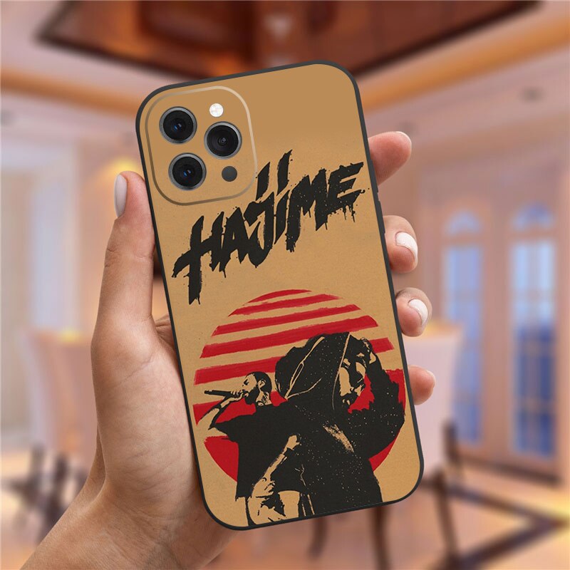 Hajime MiyaGi Andy Panda Soft TPU black Phone Case for iPhone 14 Pro Max XR XS Max 6s 7 8 Plus 11 Pro 13 12 Pro Max Cover Fundas