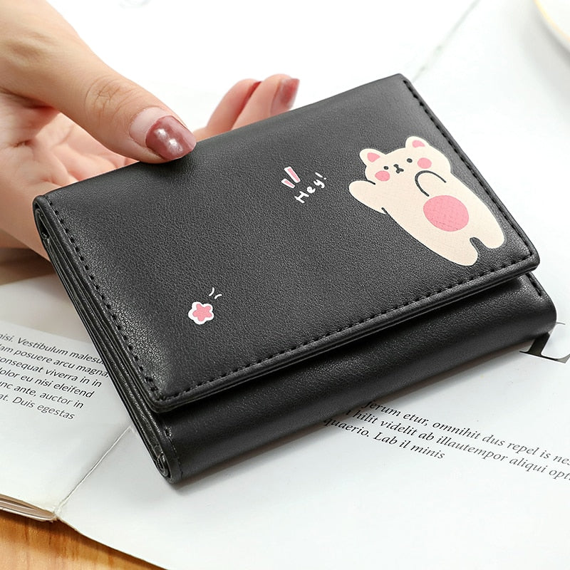 Women Wallets 4 Color Money Bags Short Cute Small Purse Women&#39;s Student Card Holder Girl ID Bag  Card Holder Coin Purse