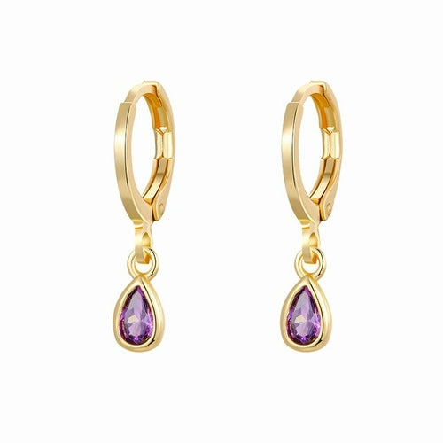 Water Drop Earrings Stainless Steel | Zircon Earring Stainless Steel