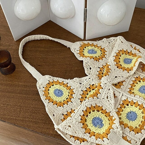 Ethnic Hand Knitted Bag Bohemian Female Women's Shoulder Crossbody