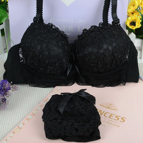 Push Up Women Bra Set Lace Seamless Bralette Cotton Underwear Wire