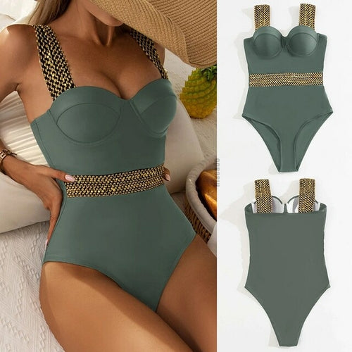 Push Up Women Swimsuit One Piece Sexy Swimwear Women Bath