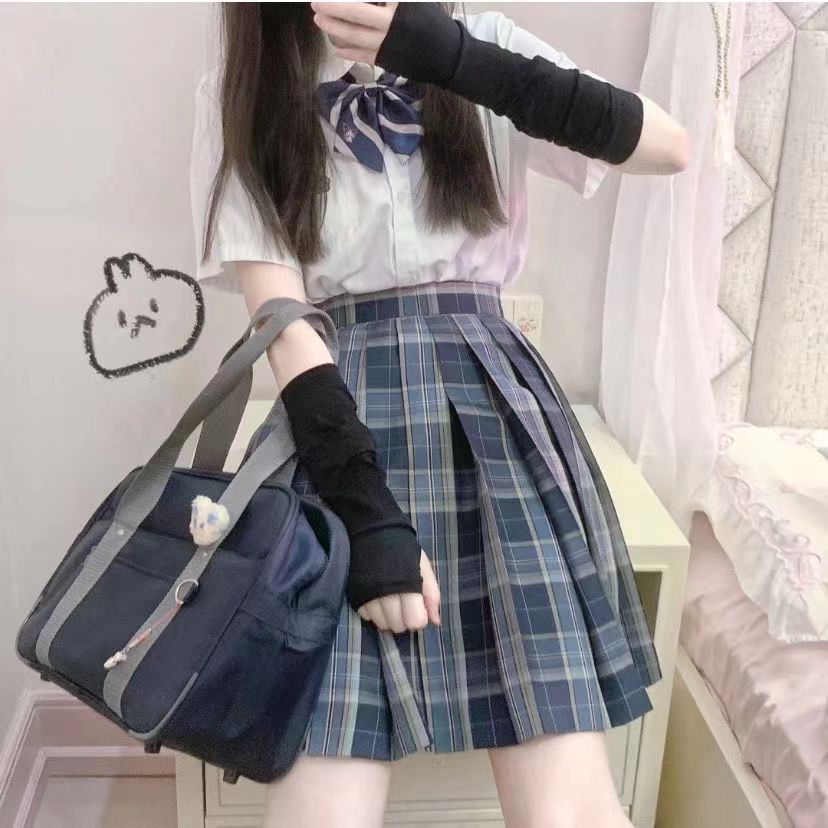 Y2k Goth Lolita Anime Thin Gloves JK Kawaii Girls Mittens Oversleeve Man Women Sun Block Cuff Fingerless Arm Warmers