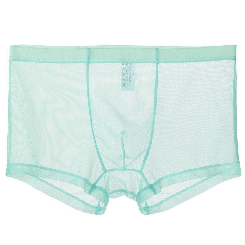 Transparent Boxers for Men See Through Male Underpants Sexy Low Waist Panties Lingerie Intimates