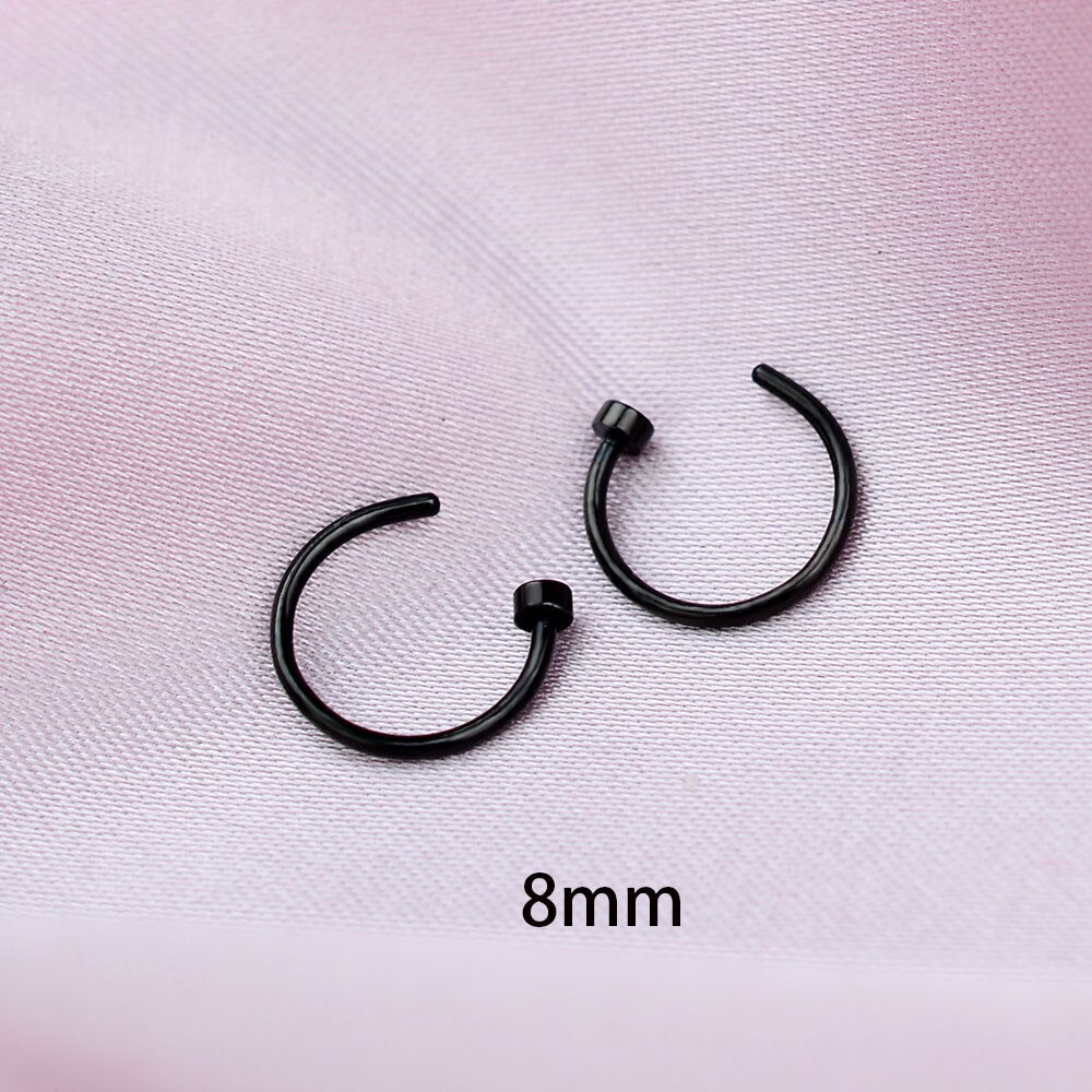 Stainless Steel Fake Nose Ring C Clip Lip Ring Nose Septum Women Lip Rings Punk Fake Piercing Unisex Body Piercing Jewelry