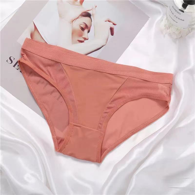 Women Mesh Panties Transparent Low Waist Panties Thongs Ladies Briefs Female Y2K Underpants Fashion Girl Panty Lingerie