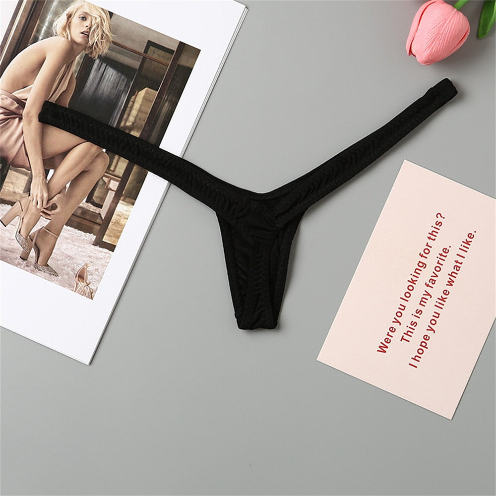 Mini Sexy Underwear Women Thong Low-Rise G-string Micro Bikini Bottom Thongs Female Panty