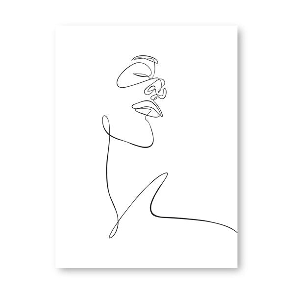 Facials Quotes Canvas Print Spa Beauty Poster Scandinavian Esthetician Gift Woman Face Sketch One Line Drawing Living Room Decor