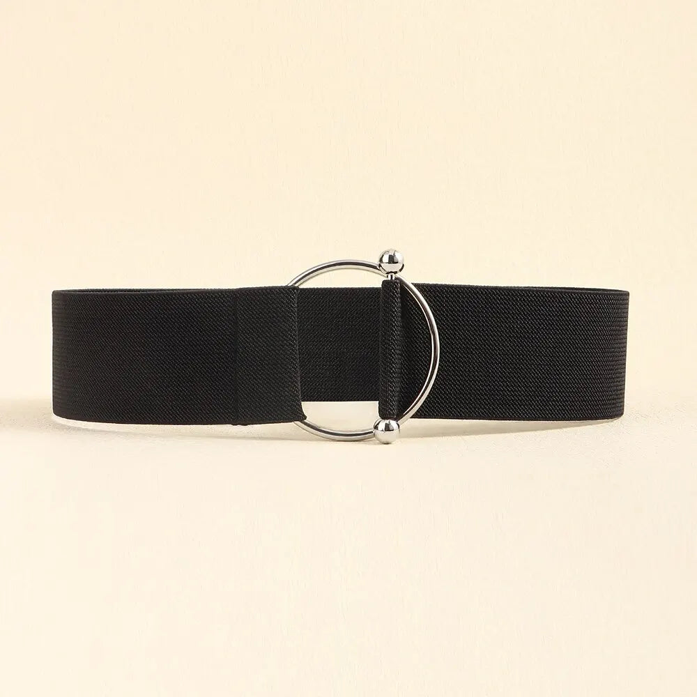 1 Piece Black Color Fashion Style Belt Women's Elastic Belt A Autumn Collection