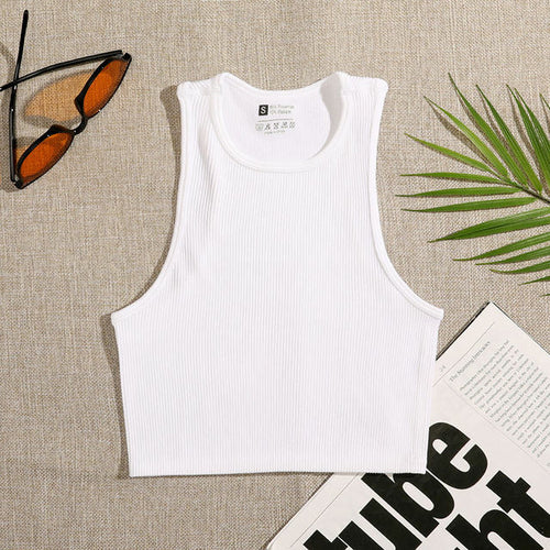 Women Sexy Crop Top Solid T-shirts Vest Fashion Seamless Streetwear