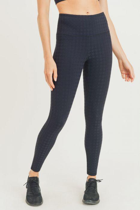 Textured Houndstooth Jacquard TACTEL® Highwaist Leggings