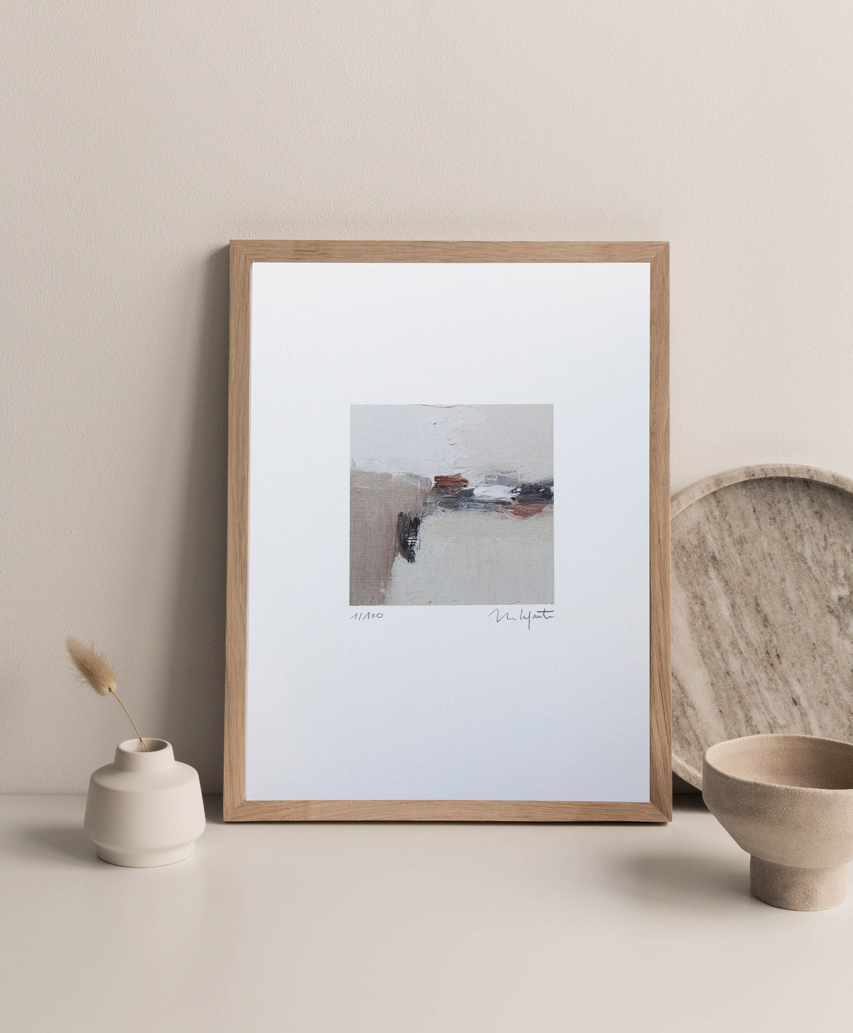 Minimalist neutral tones painting, Print wall art, Earthy tones print, Secret pal gift idea