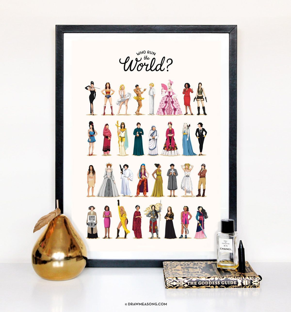 Who Run the World Poster, The Future is Female Print, Women Empowerment Gift for Her, Inspiring Art, Girl Power Gift, Feminism Art Print