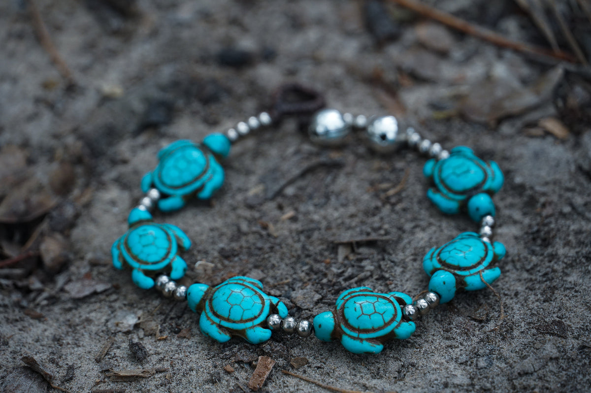 Turtle Silver Boho Bracelet