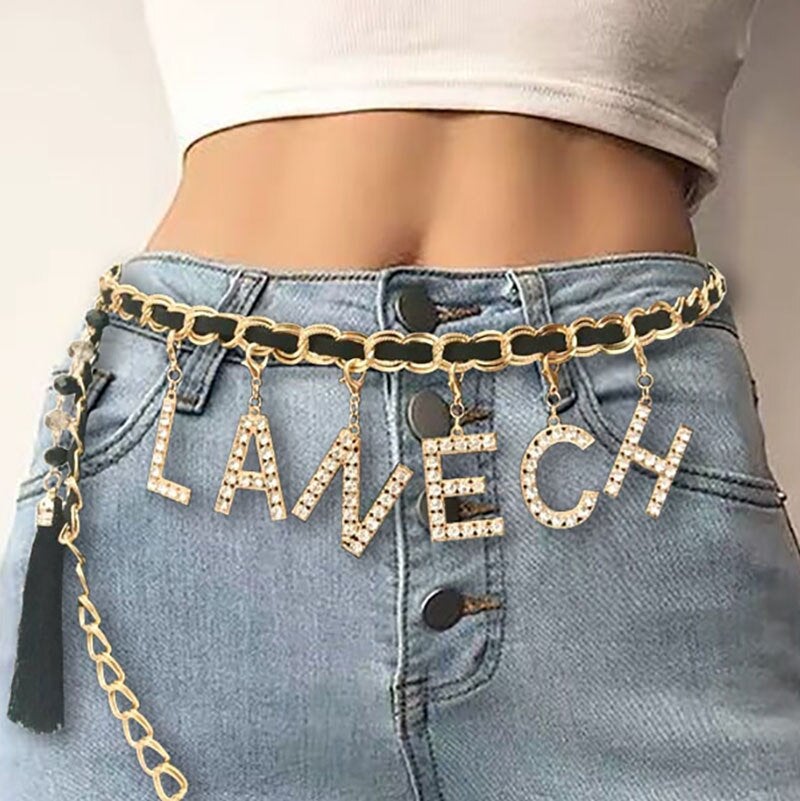 Waist Chain belt Stainless Steel Sexy Custom Personalized Chain for Women Body Jewellery Sexy Valentine's Custom Underwear TikTok Onlyfans - BonoGifts