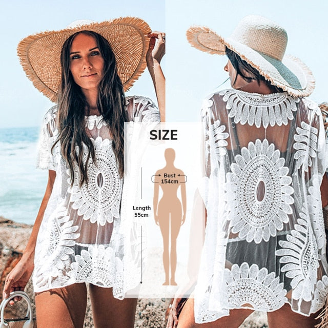 Crochet Bikini Cover Up Dress | Swimsuit Beach Dress | Swimsuit Cover Up | Women Bikini Cover | Beach Wear Suit | Hollow Tunic Beach Dress