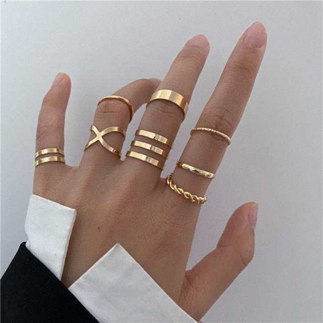 Rings For Women | Friendship Rings | Couple Rings Set | Adjustable Ring Set for Lover | Couple Promise Ring | Wedding Ring | Open Cuff Rings