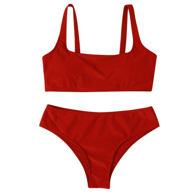 Swimwear For Teenage Girls Aesthetic Women Push Up High Cut Hight Waist Halter Bikini Set Two Piece Swimsuit топик женский