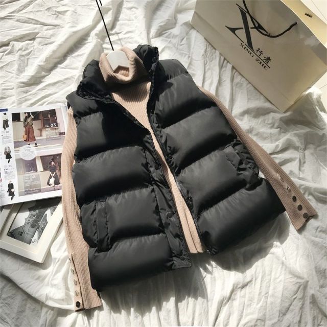 Women's Puffer Jacket | Padded Jacket | Sleeveless Puffer Jacket | Warm Puffer Outwear | Women Vest Jacket | Warm Coat | Winter Waistcoat